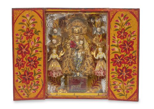 Virgen Peregrina de madera con la Virgen de Valdejimena (Sa