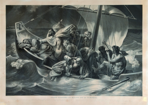 BLONDEL (pinx) JAZEL (grab)"Jesús endormi au milieu de la