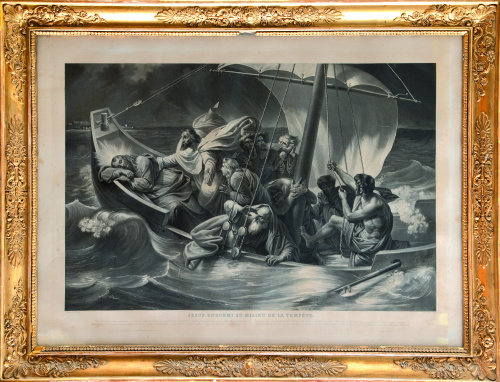 BLONDEL (pinx) JAZEL (grab)"Jesús endormi au milieu de la