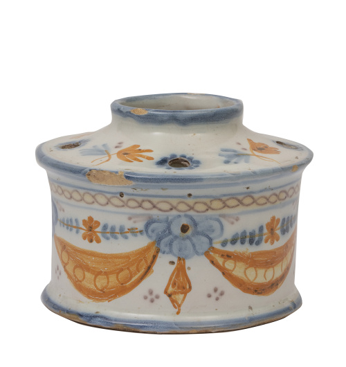 Tintero de cerámica esmaltada de la serie de pabellones.T