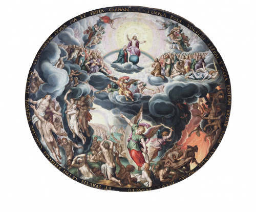 ESCUELA FLAMENCA, H.1600El Juicio Final y la Crucifixión 