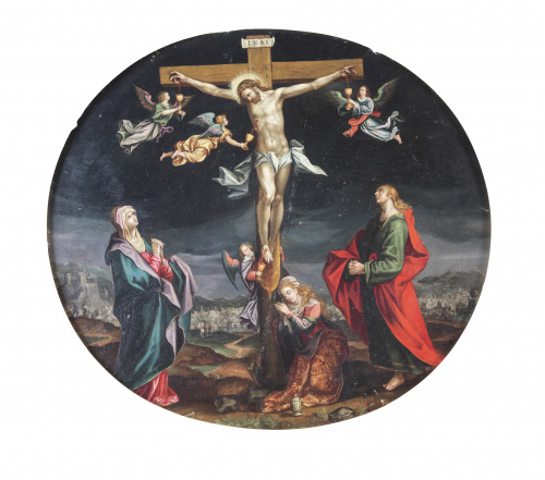ESCUELA FLAMENCA, H.1600El Juicio Final y la Crucifixión 