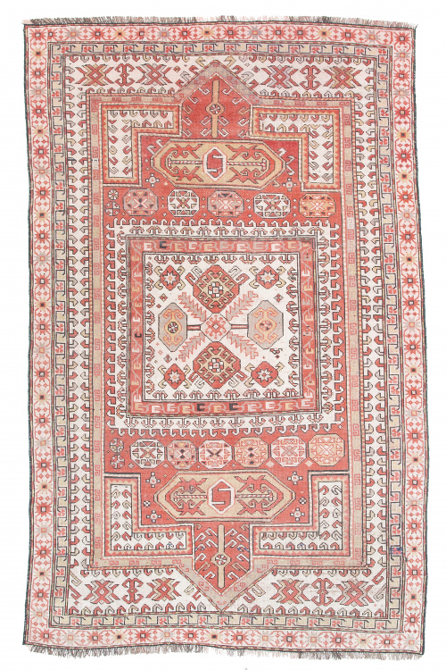 Alfombra antigua caucásica diseño fakherlu.