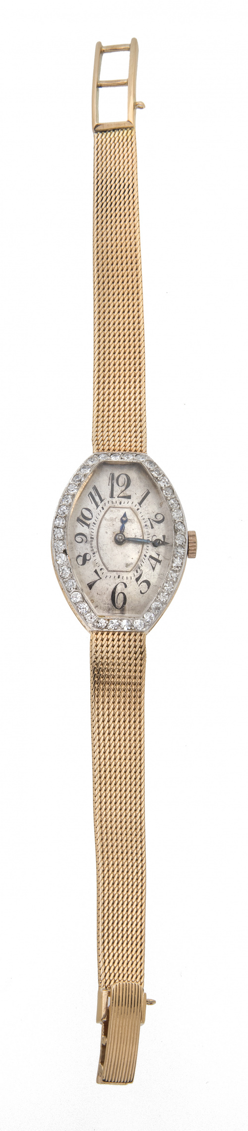 Reloj de pulsera para sra LONGINES años 30 de oro y brillan