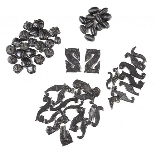 Lote de cuentas de azabache.Norte de España, S. XVI. 