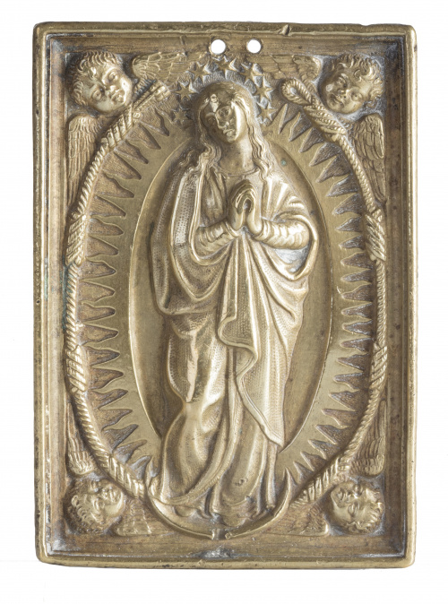 Inmaculada.Placa devocional de bronce.España, S. XVII -