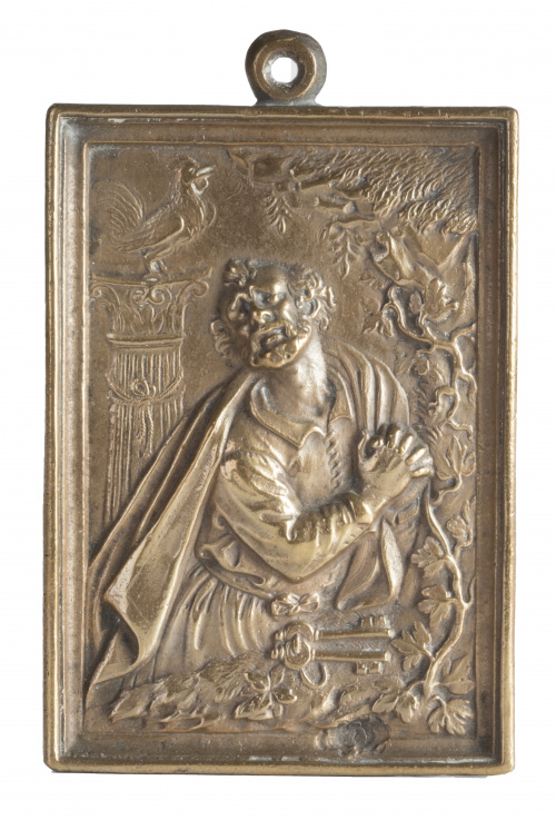 San PedroPlaca devocional de bronce.España, S. XVII - X