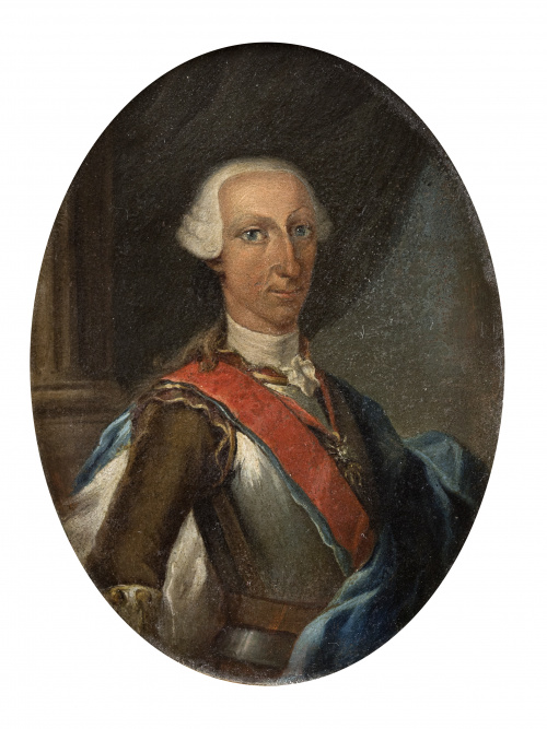 ESCUELA NAPOLITANA, H. 1750Retrato de Carlos III con el t