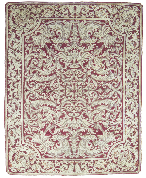 Alfombra en lana de nudo español.España, S. XX