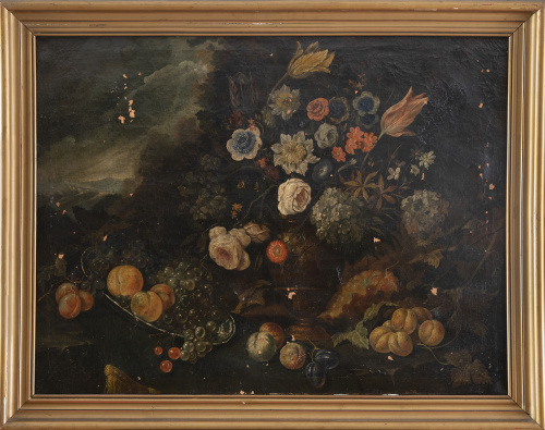 ESCUELA ESPAÑOLA, SIGLO XIXPareja de jarrones de flores y