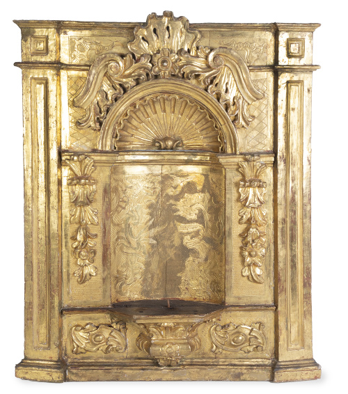 Hornacina de madera tallada y dorada.España, ff. del S. X