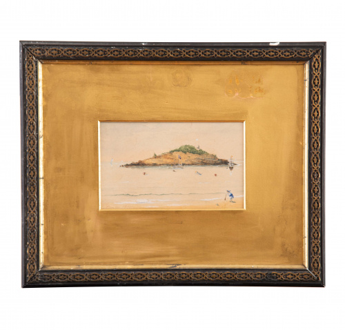 ESCUELA ESPAÑOLA,  SIGLO XIXLa isla de Santa Clara, San S