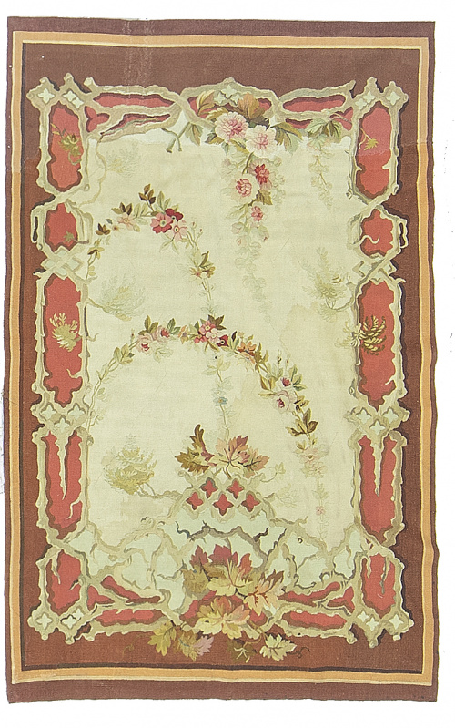 Tapiz Aubusson en lana Napoleón III.Francia, S. XIX.