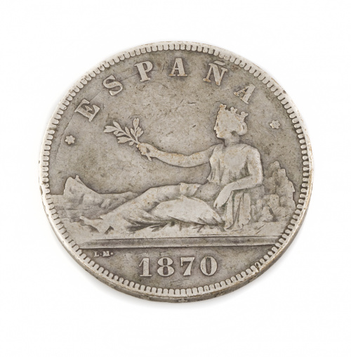 Lote de cuatro monedas en plata