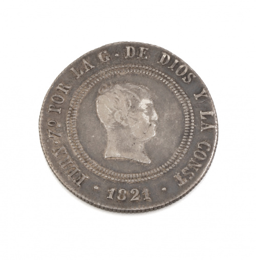 Lote de cuatro monedas en plata