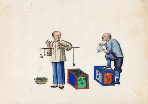 ESCUELA CHINA, SIGLO XIXEscenas de la recogida del arroz