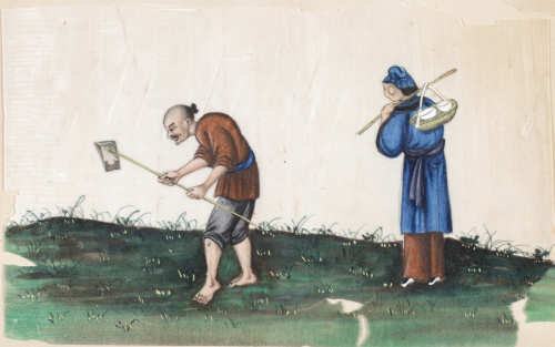 ESCUELA CHINA, SIGLO XIXEscenas de la recogida del arroz