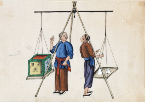 ESCUELA CHINA, SIGLO XIXEscenas de la recogida del arroz