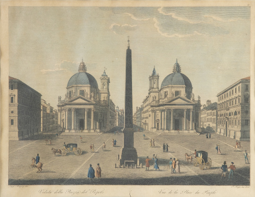 PIETRO RUGA (inc) y LUIGI MAGOZI (dib)"Veduta esterna del