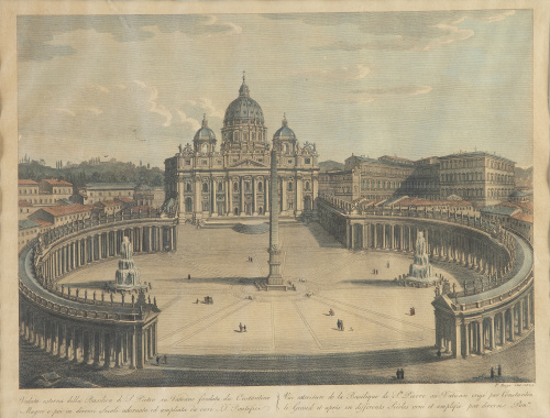 PIETRO RUGA (inc) y LUIGI MAGOZI (dib)"Veduta esterna del