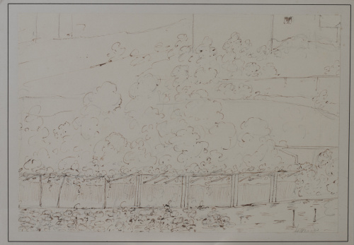 GENARO PÉREZ VILLAAMIL (1807-1854)Jardín con pérgolas en 