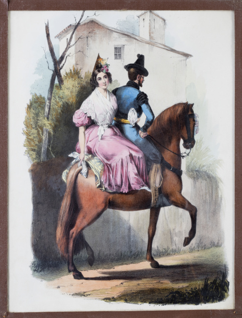 ESCUELA ESPAÑOLA, SIGLO XIXLa Doncella Andaluza y Pareja 