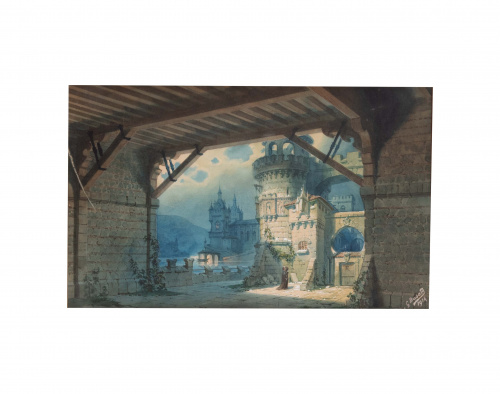 GIORGIO BUSATO (Venecia, 1836- Inglaterra,1917)Escena de 