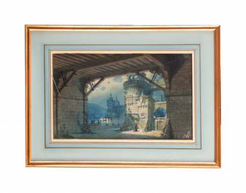 GIORGIO BUSATO (Venecia, 1836- Inglaterra,1917)Escena de 