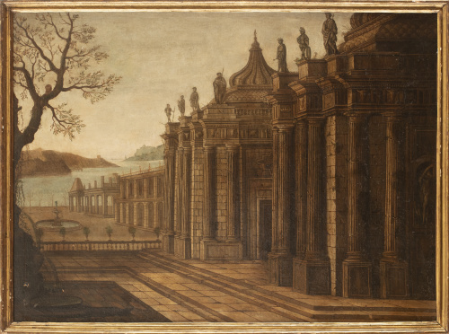 ESCUELA ITALIANA, FF. SIGLO XVIIVista de un villa italian