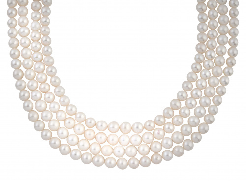 Conjunto de cuatro hilos de perlas cultivadas con tamaño en