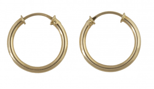 Pendientes criollas lisas de sección circular