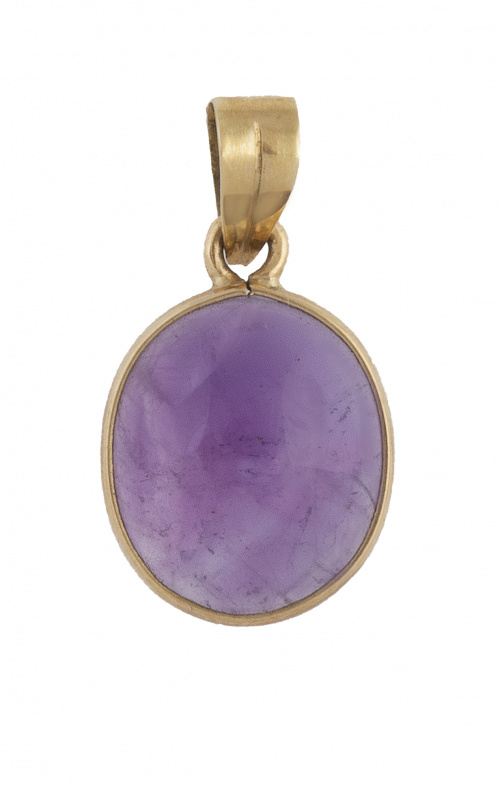 Colgante con cabuchón oval de amatista