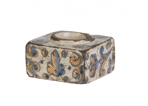 Especiero de cerámica esmaltada de la serie tricolor decora