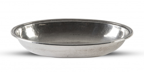 Jabonera de plata. Con marcas.López, S. XX.