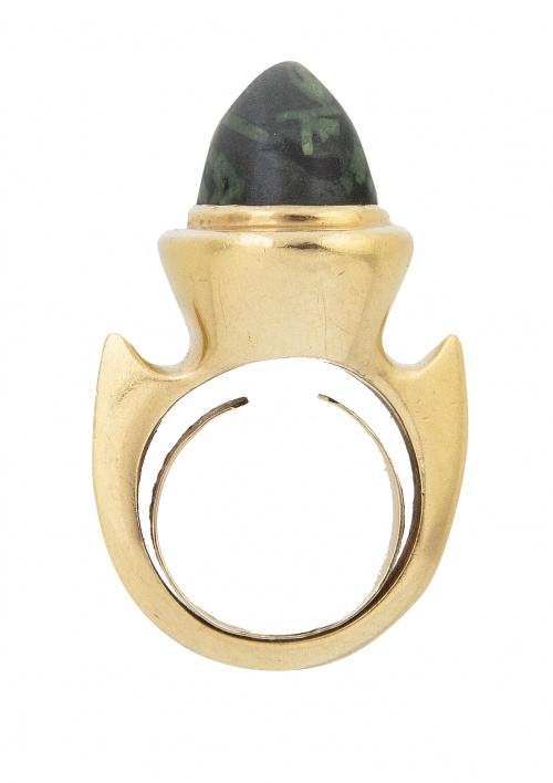 Sortija de FRANCESCA BRISTOL con cabujón elevado de jaspe v