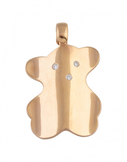 Colgante con diseño de osito con ojos y nariz de brillantes