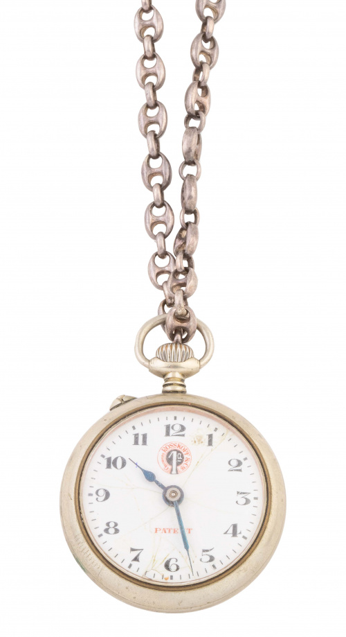 Reloj de bolsillo ROSSKOPF con leontina de plata