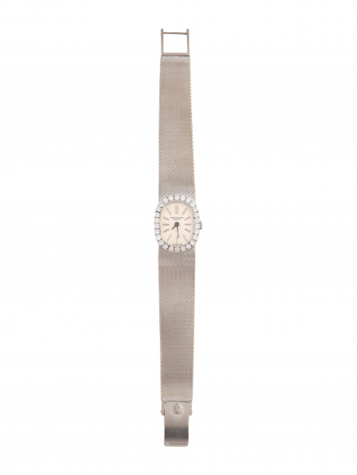 Reloj señora Patek Philippe en oro blanco de 18 kt y con or