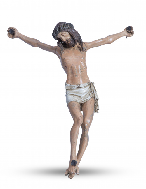 Cristo.Escultura en madera tallada y policromada.Trabaj
