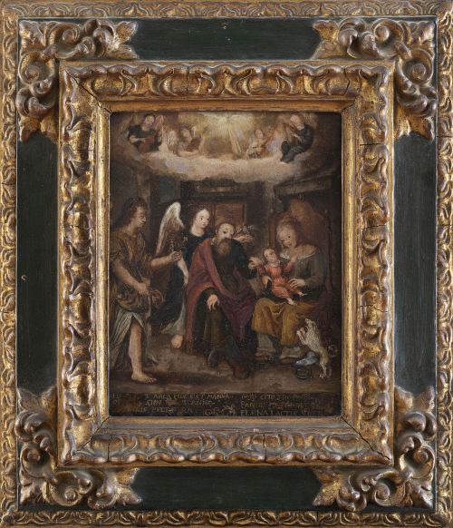 ESCUELA FLAMENCA, SIGLO XVIISagrada Familia con ángeles