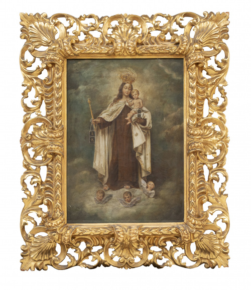 ESCUELA ESPAÑOLA, SIGLO XIXVirgen del Carmen