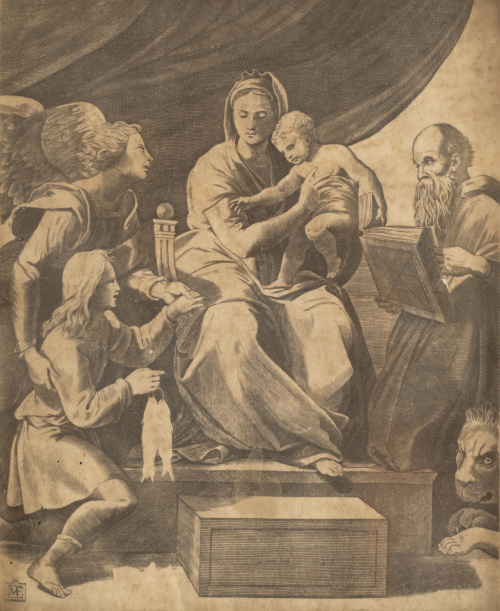 RAIMONDI MARCANTONIO (1480- 1534)Sagrada Familia con Rafa