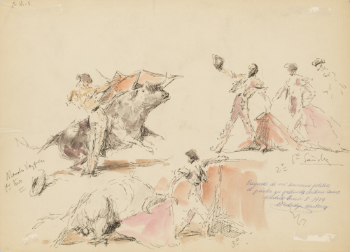 ANTONIO CASERO SANZ (Madrid 1898-1973)Pareja de escenas tau