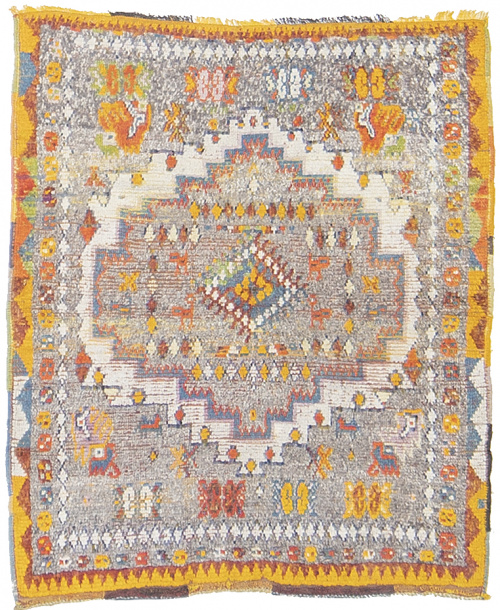 Alfombra antigua con decoración geométrica.Turquía, posib