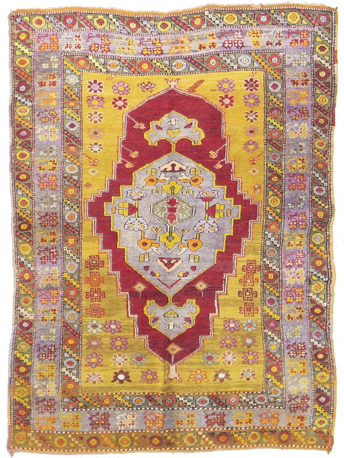 Alfombra antigua turca, centro Anatolia.