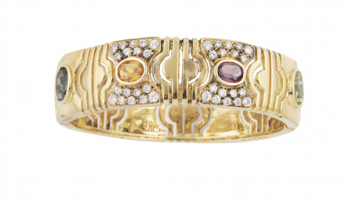 Conjunto de dos collares y dos pulseras de plata vermeille 