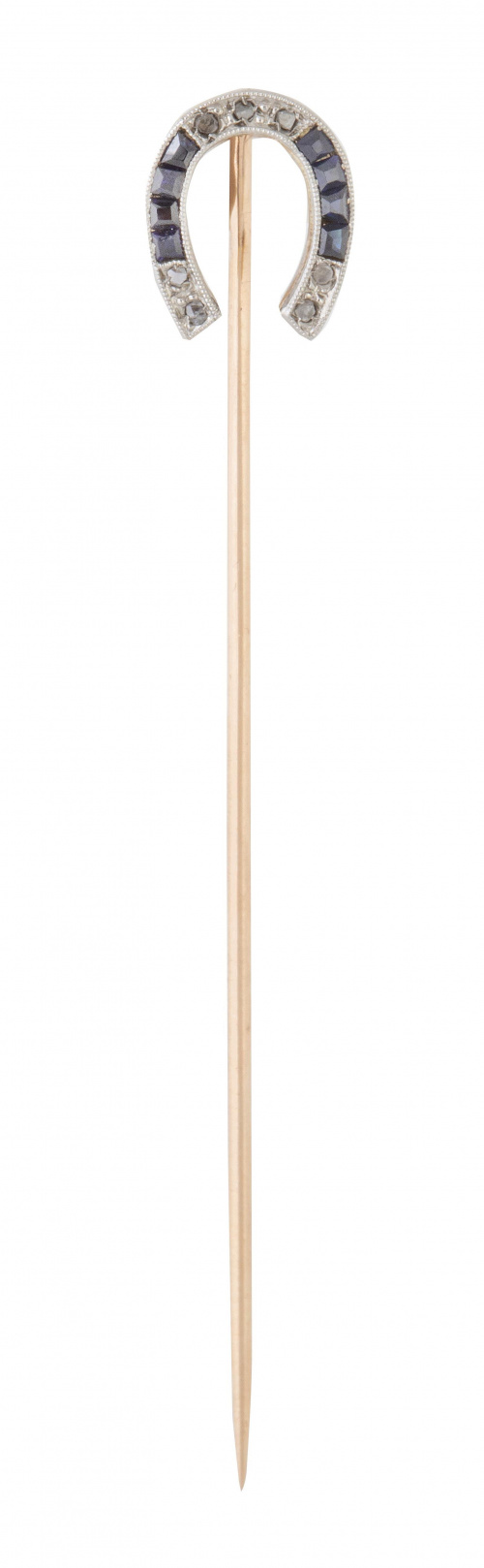 Alfiler de corbata Art-Decó con diseño de herradura de diam