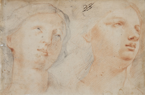 ESCUELA ESPAÑOLA, SIGLO XVIIIEstudio de dos rostros