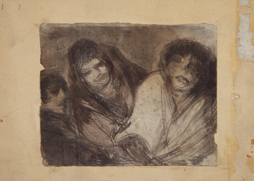 ESCUELA ESPAÑOLA, SIGLO XIXEstudio de dos rostros