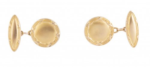 Gemelos ingleses años 20 circulares con marco decorado con 